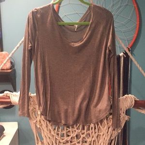 Heather olive gray super soft long sleeved t